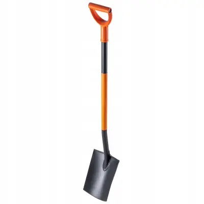 ravna lopata 125 cm kovinska vrtna ergonomska, kaljena