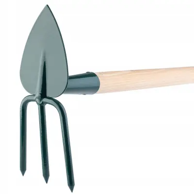 Vrtna motika za kopanje, kopač z vilami 8 cm, kavelj 115 cm