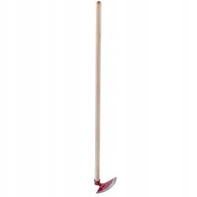 Kovano vrtno motiko 18 cm lesen ročaj 123 cm ostro za kopanje