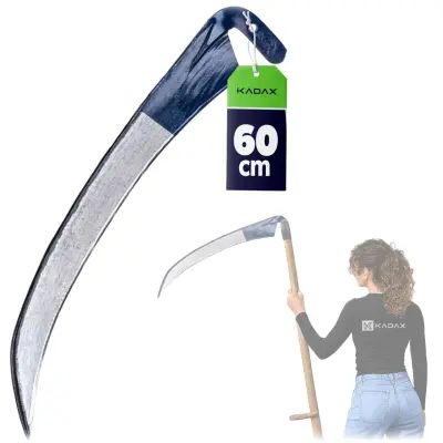 Ročno kovana, naostrena kosa, 60 cm, trava, kovina, trdna, močna, vrtna, gozdna