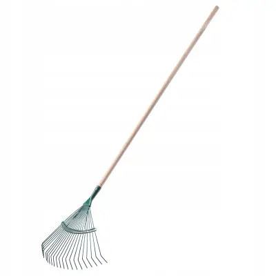 Grablje za listje, vrtne in travne grablje z lesenim ročajem, 167 cm, pahljačaste grablje