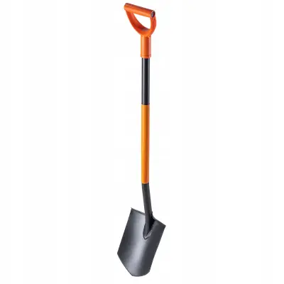 Ostra lopata 125 cm, kovinska, vrtna, kaljena, ergonomsko držalo