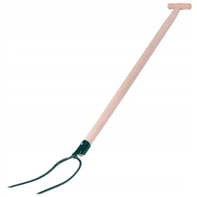 Vile za gnoj, seno, slamo, vrt, 2-zobe, kovinske, 132 cm