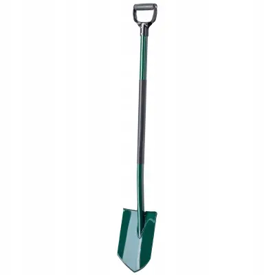 Vrtna lopata ostra za kopanje, sajenje, kovinski ročaj 118 cm