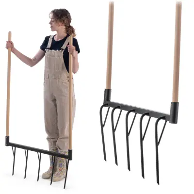 ročni frezer za zemljo 77 cm močna kovina s 145 cm ročajem