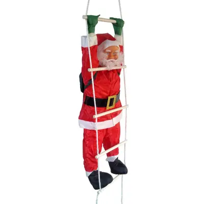 Okrasitev Božička, ki pleza - 120 cm vodoodporna notranja/zunanja praznična dekoracija