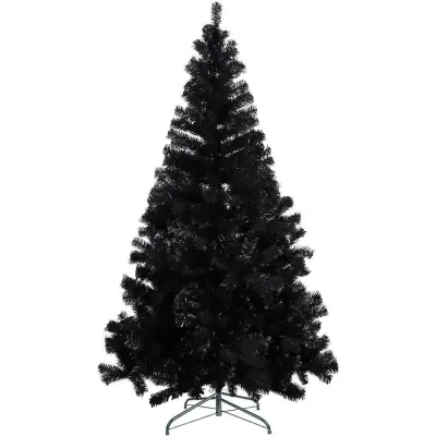 180 cm črno umetno božično drevo z 708 vejami - eleganten sodoben dizajn