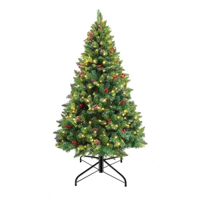 LED božično drevo s toplimi belimi lučmi - 120 cm, 100 LED