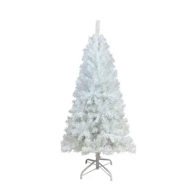 Bela umetna božična jelka - 120 cm, zložljive veje, kovinska osnova