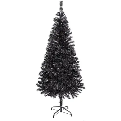 120 cm črni umetni božični drevesec z 230 vejami - eleganten in sodoben dizajn