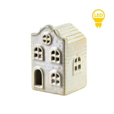 Lampion keramični Mondex Hytte 5.7x5.7x8.7 naravna 1kos