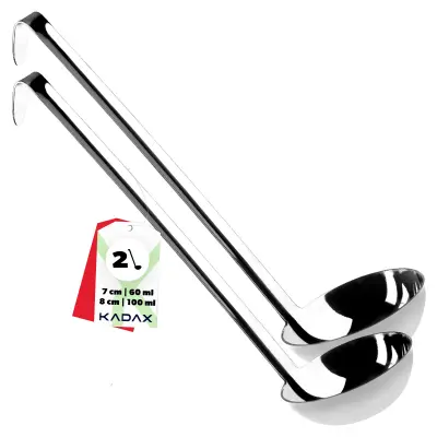 Zajemalka za juho Zajemalka za omako Komplet jeklenih zajemalk 7+8 cm