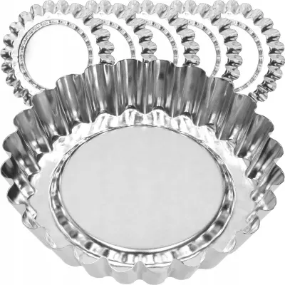 pekači za tartlete, skodelice, torte, 10 cm, komplet 6 kosov