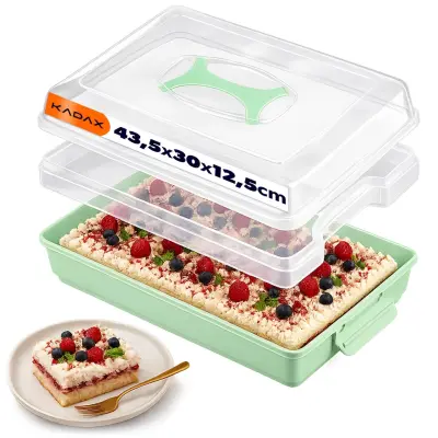 Pravokotna plastična posoda za torte, pecivo, škatla za torte, velika