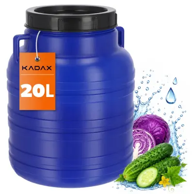 plastični sod 20L za vlaganje zelja in kumar za deževnico, certifikat