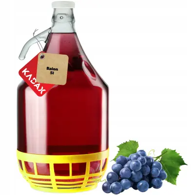 5L steklenica Carboy Lady za vino, likerje, alkohol, mesečino + zapiralo
