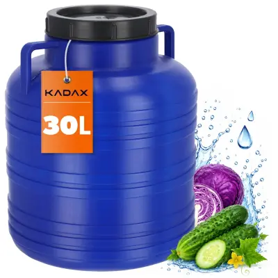 plastični sod 30L za vlaganje zelja in kumar za deževnico, certifikat