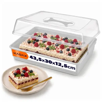 Pravokotna plastična posoda za torte, pecivo, škatla za torte, velika