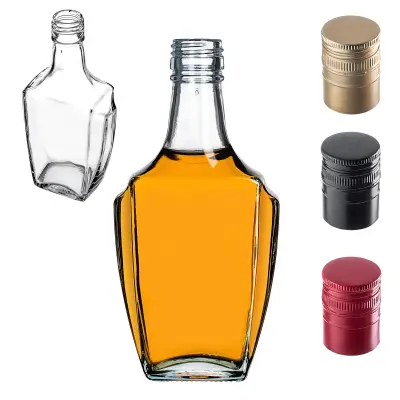 steklena steklenica 250 ml za likerje, vino, liker, vodko, mesečino, sok s pokrovčkom