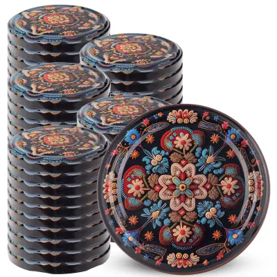 Pokrovčki za kozarce, Pokrovi, Fi82, Navojni pokrovčki za kozarce, 6-zaklepni, 50 kosov.