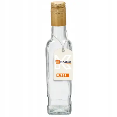 steklena steklenica 250 ml za likerje, vino, mesečino, liker, vodko, sokove z navojnim zamaškom