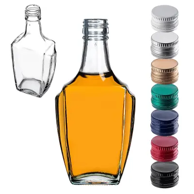 steklena steklenica 250 ml za likerje, vino, liker, vodko, mesečino, sok s pokrovčkom