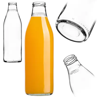 steklena steklenica 1L 1000 ml za sok, tinkture, marmelade, sokove, sokove s pokrovčkom