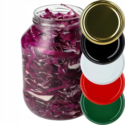 Jar 2,5 L stekleni kozarci za medeno marmelado pokrovi in zamaški 1 kos Fi100