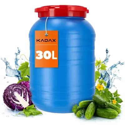 plastični sod 30L za vlaganje zelja in kumar za deževnico, certifikat