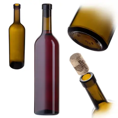 steklenica za vino z bordo zamaškom 0,75 l 750 ml steklenice za vino kozarec za jabolčnik
