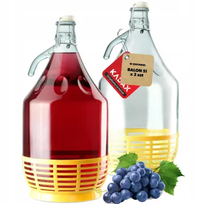 steklenica za vino 5L balon dama v košari steklenica za vino + zapiralo 2 kosa