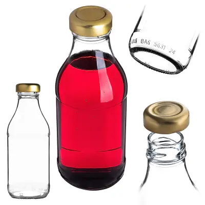 steklenica za vino 330 ml, moonshine s pokrovčkom, liker, sok Kubuś, kozarec za sokove 1 kos