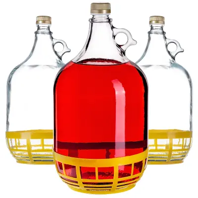 steklenica za vino 5L balon dama v košari steklenica za vino + zapiralo 3 kosi