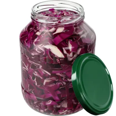 steklen kozarec 1,7 l za marmelado, kumare, likerje + pokrovček Fi89