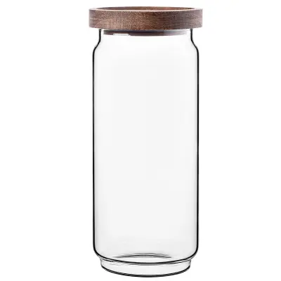 steklena posoda za živila za začimbe in testenine s pokrovom, kozarec 950 ml