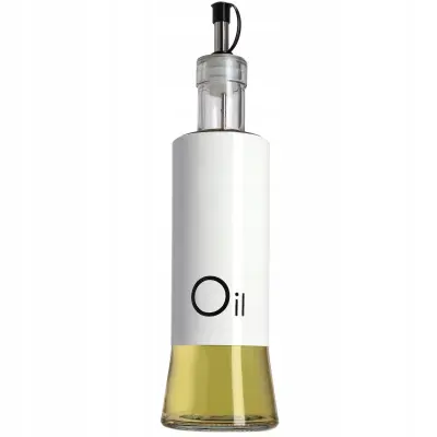 steklena steklenica za olivno olje z dozirnikom 320 ml kis dozirnik olja bela
