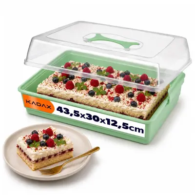Pravokotna plastična posoda za torte, pecivo, škatla za torte, velika