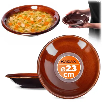 Globok krožnik za večerjo 23 cm Komplet 2 keramičnih krožnikov