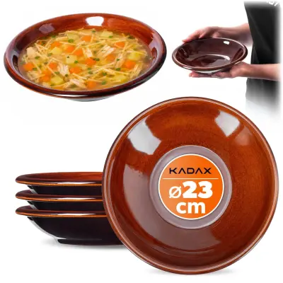 Globok krožnik za večerjo 23 cm Komplet 4 keramičnih krožnikov
