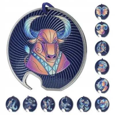 odpirač za steklenice, steklenica piva, kovinski pokrovček, darilo, zodiak, Bik, trpežen