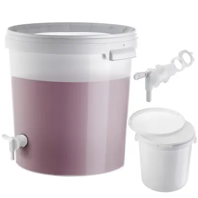 Fermentacijska posoda 33L vedro za vino, liker, pivo s pokrovom + pipa
