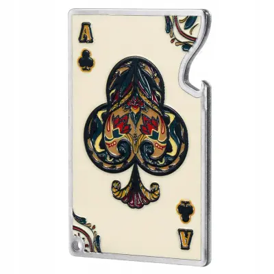 odpirač za steklenice, steklenica piva, kovinska as klubov, darilna kartica za poker