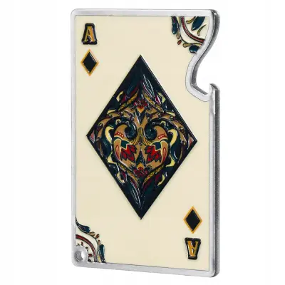 odpirač za steklenice, steklenica piva, kovinska as diamantov, darilna kartica za poker