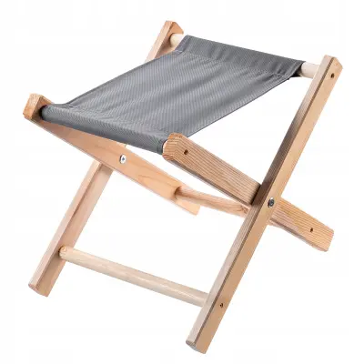 Zložljiv stolček Leseni stolček 40x31 cm Vrtni dom Vrtni sedež