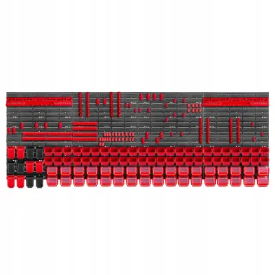 Delavska stenska plošča za orodje 232x78 cm 82 kabin 80 držal Garaža