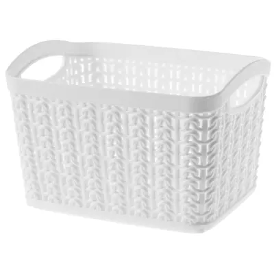 škatla za shranjevanje, 1,5 l, organizator za košare, plastika, bela