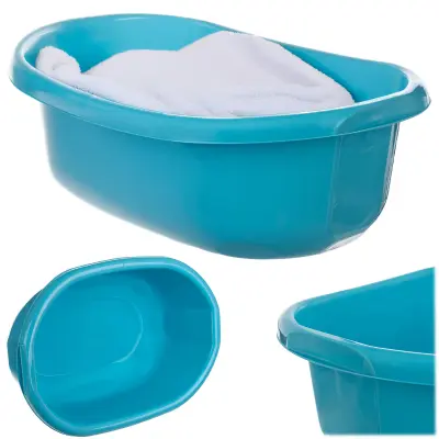 Plastična umivalna posoda 20L Ovalna kopalna kad z ročaji