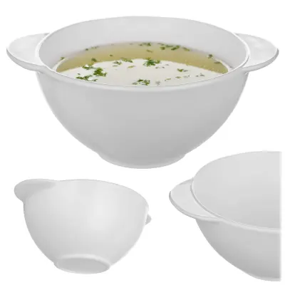 skleda 500 ml za juho, boršč, ramen, skleda za bujon, steklo, bela