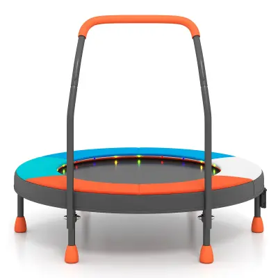 Otroška mini trampolina z ročajem in lučkami