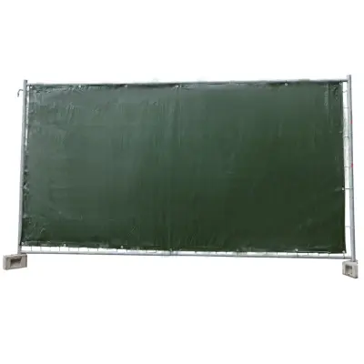 10 kosov zelenih PE zaščitnih plan za gradbišče 1,76x3,41m 160g/m